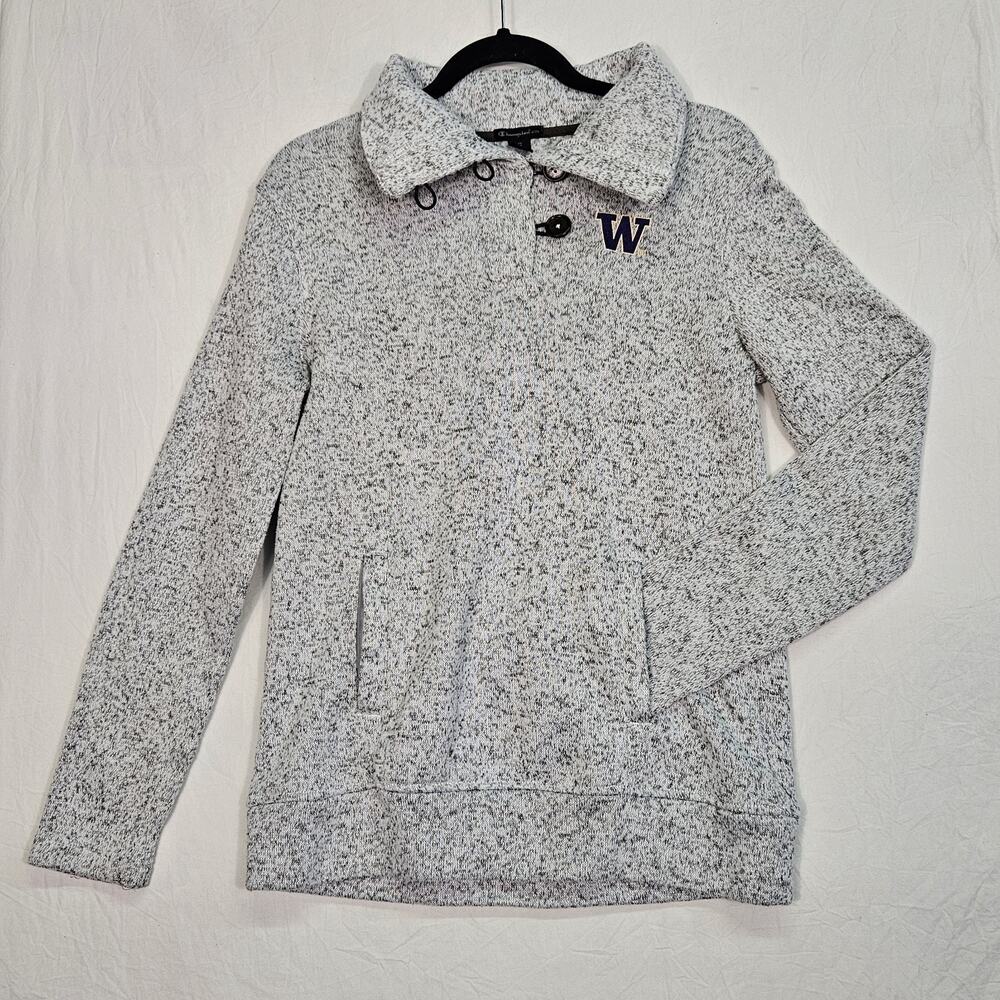 University of Washington Huskies Champion Top Womens Size S Button Neck Pullover